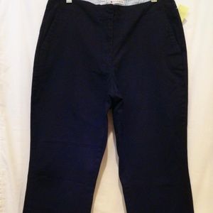 Tommy Hilfiger Black Cotton Stretch Trousers